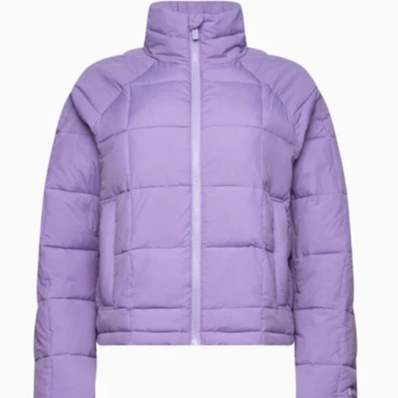 Halfdays Nellie Packable Puffer Lilac Purple Lightweight Oversize Crop Jacket XL - Picture 14 of 16